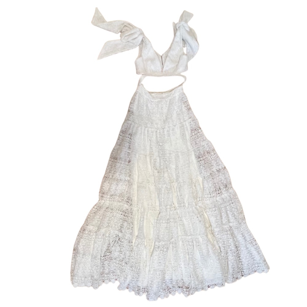 Alamour The Label White Cutout Gown